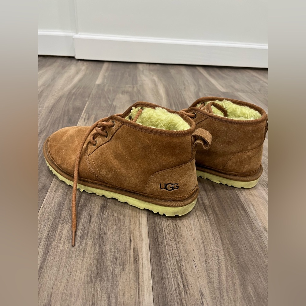 UGG Tan Suede Lace-Up Boots